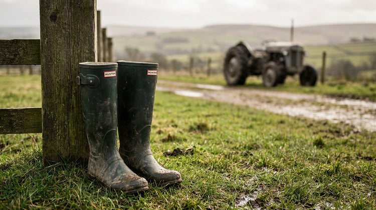 Wellington boots for farm and outdoor work