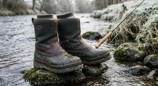 Wading boots for winter river fishing in Ireland