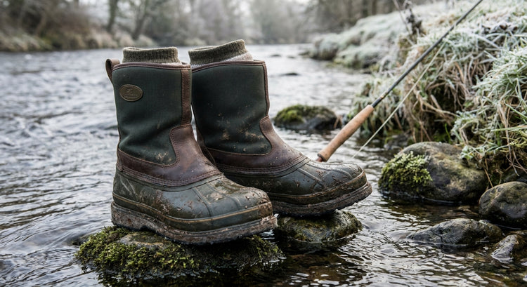 Wading boots for winter river fishing in Ireland