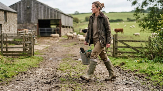 Women's wellington boots for farm and outdoor work