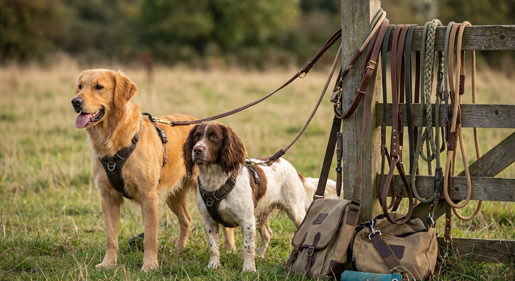Dog leads and accessories for working dogs