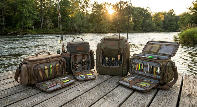 Fishing tackle bags for organising gear on the go