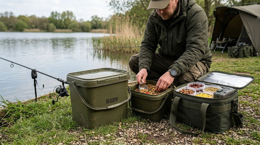 Bait buckets and bait storage for session anglers