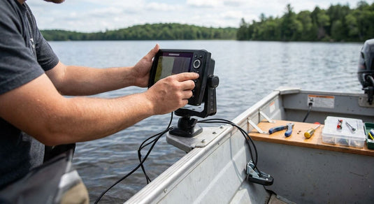 How to set up a fish finder on a kayak or small boat