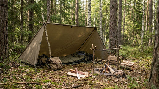 Tarps and shelters for lightweight bushcraft camps