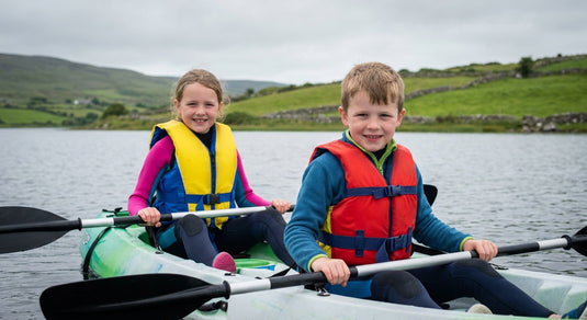 Life jackets for children kayaking in Ireland