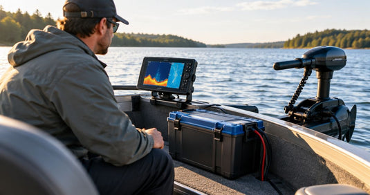 Marine batteries for electric outboards and fishfinders