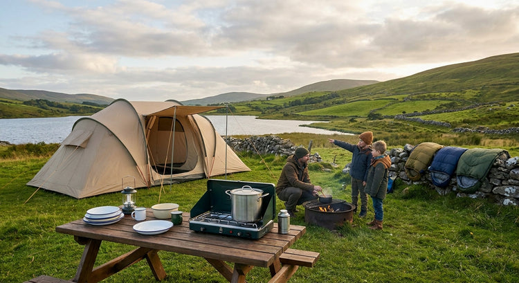 Camping equipment for family trips in Ireland