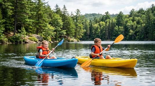 Kids kayaks and junior paddles for first outings