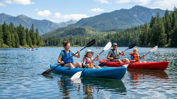 Tandem kayaks for family paddling trips