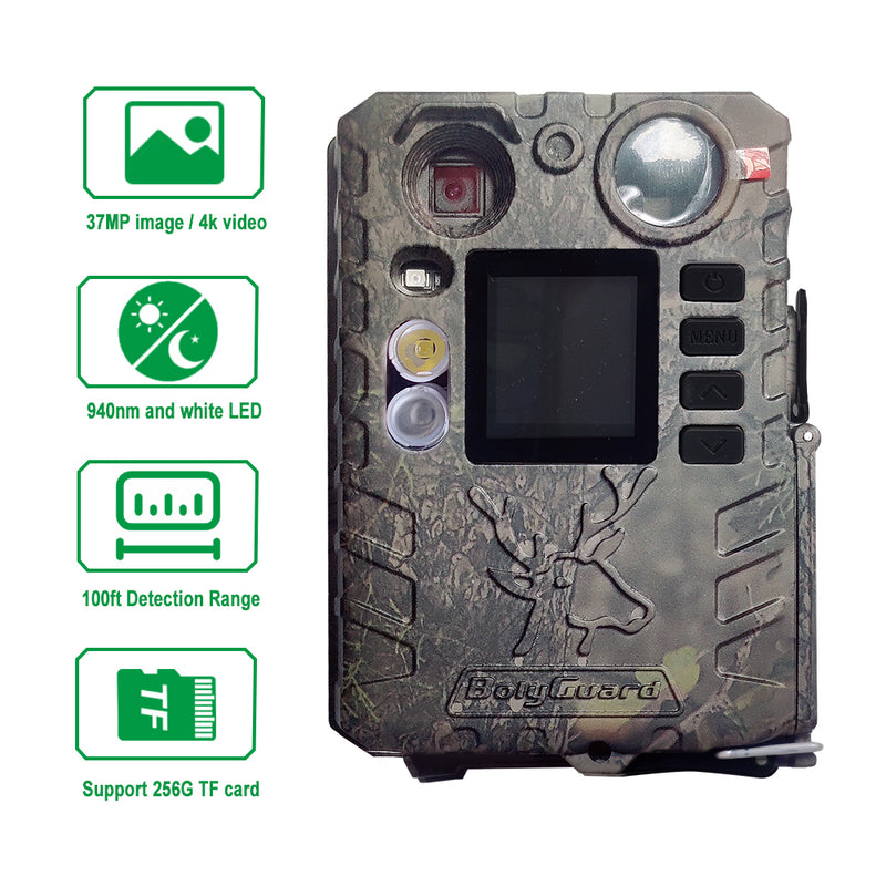 Load image into Gallery viewer, Scout Trail Camera | 37MP/4K | SD Card | Li-ion Batteries | Solar Panel incl.
