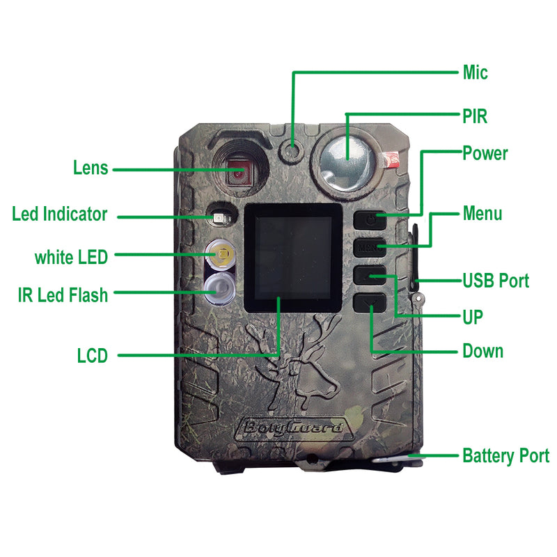 Load image into Gallery viewer, Scout Trail Camera | 37MP/4K | SD Card | Li-ion Batteries | Solar Panel incl.
