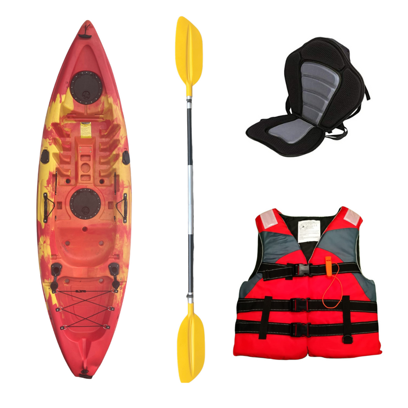 Load image into Gallery viewer, 9ft Sit on Top Kayak | Discovery | Seat &amp; Paddle &amp; Lifejacket Included
