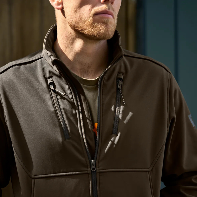 Load image into Gallery viewer, Härkila | Scandinavian Softshell Jacket | Willow Green/Shadow brown
