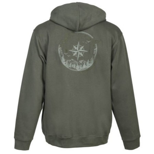 Percussion | Sweatshirt with Zip-Up Hood Forest | Khaki