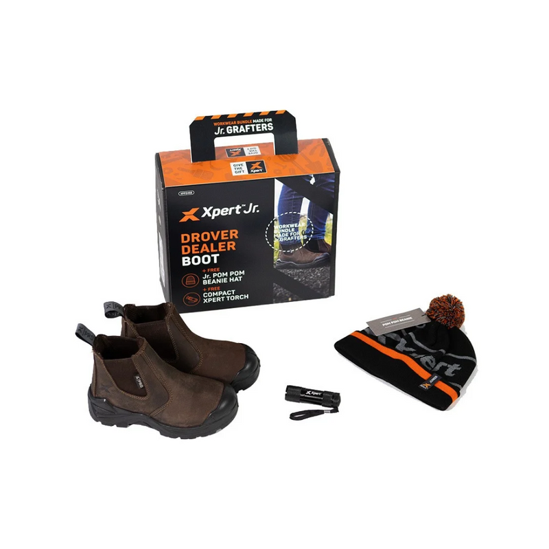 Load image into Gallery viewer, Xpert | Drover Junior Dealer Boot Bundle + FREE Hat &amp; Torch
