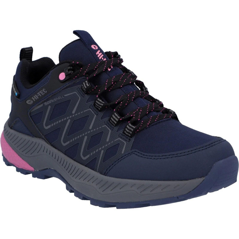 Load image into Gallery viewer, Hi-Tec | Diamonde Ladies Lightweight Waterproof Walking Shoes  | Dark Blue &amp; Pink
