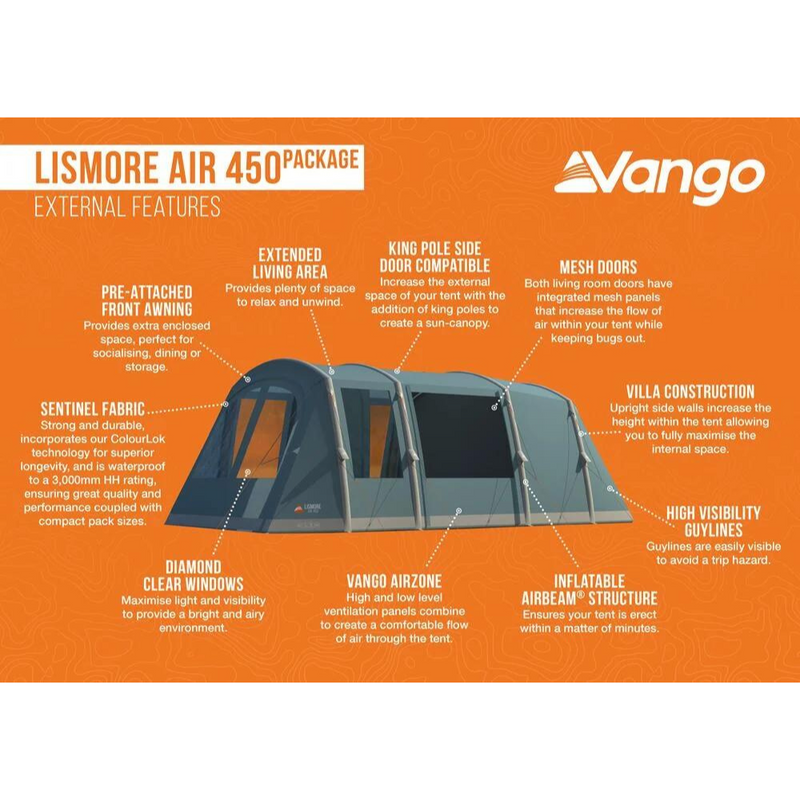 Load image into Gallery viewer, Vango | Lismore Air 450 Package Tent | Mineral Green - Camping Tents
