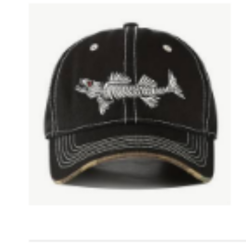 Load image into Gallery viewer, Fish Pattern Embroidered Baseball Cap With Adjustable Sun Shade
