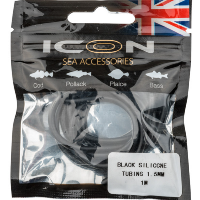 Icon | Black Silicone Tubing 1.5mm 1m