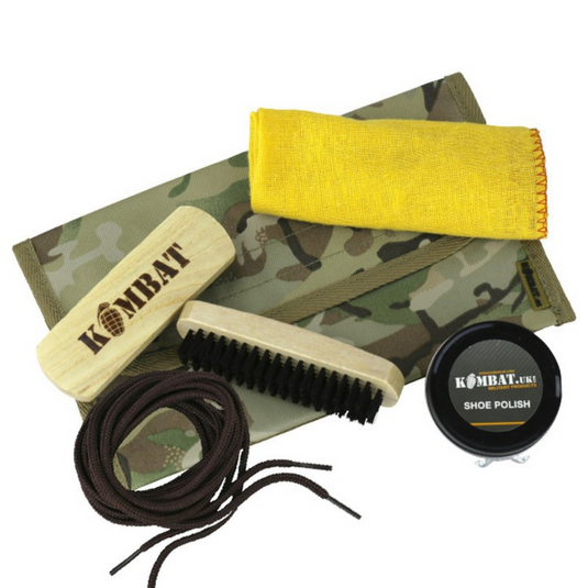 Kombat | Military Boot Care Kit \ BTP with BROWN polish / Laces