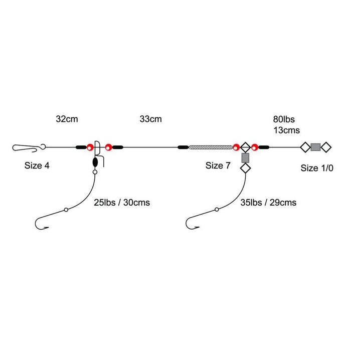 AXIA | 2 Hook Flapper/Clipped Rig