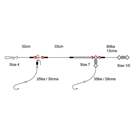 AXIA | 2 Hook Flapper/Clipped Rig