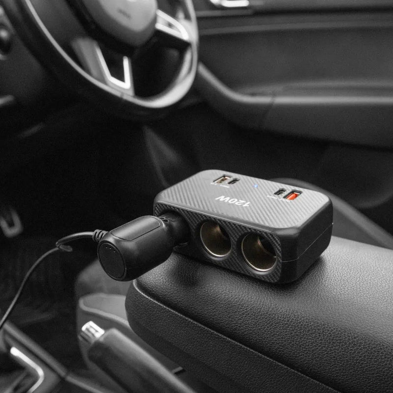 Load image into Gallery viewer, Streetwize | 12V Triple Socket + Dual USB (A &amp; C) | 80cm Cable - Auto &amp; Caravan
