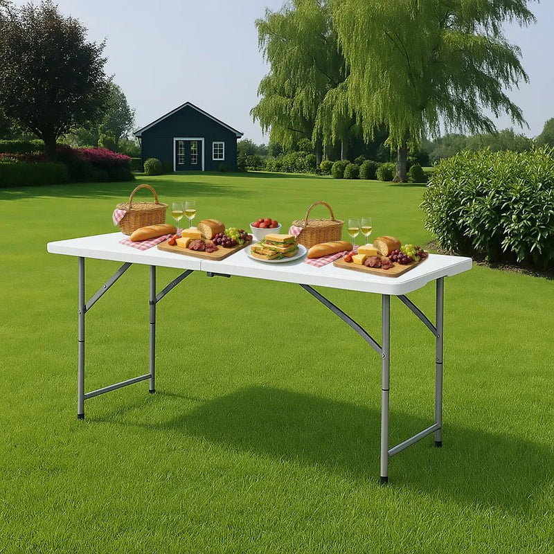 Load image into Gallery viewer, Streetwize | Blow Moulded Folding Table | 122cm (L) x 60cm (W) x 48 to 74cm (H)
