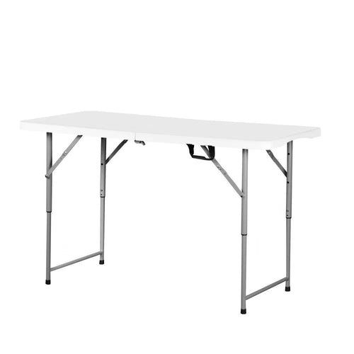 Streetwize | Blow Moulded Folding Table | 122cm (L) x 60cm (W) x 48 to 74cm (H)