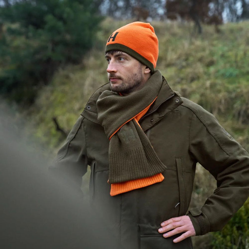 Load image into Gallery viewer, Härkila | Reversible Beanie | Willow green/Orange
