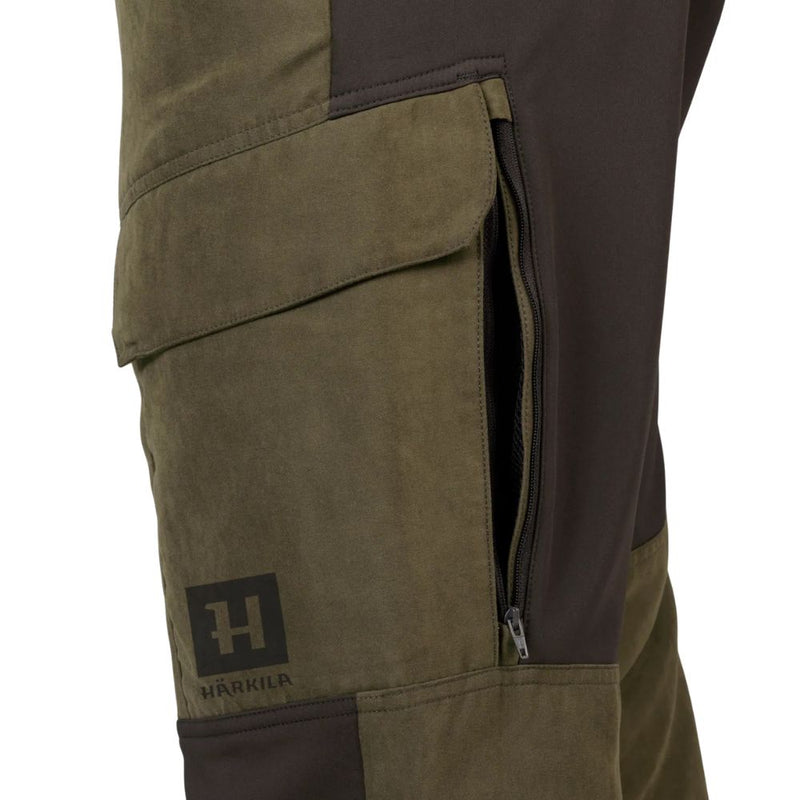 Load image into Gallery viewer, Härkila | Scandinavian Trousers 32&quot; | Willow green/Deep brown
