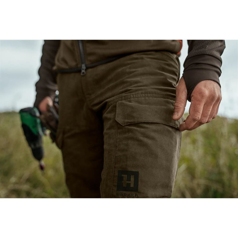 Load image into Gallery viewer, Härkila | Scandinavian Trousers 30&quot; | Willow green/Deep brown
