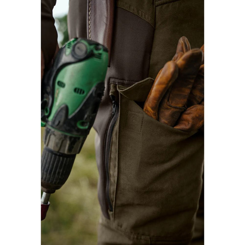 Load image into Gallery viewer, Härkila | Scandinavian Trousers 30&quot; | Willow green/Deep brown
