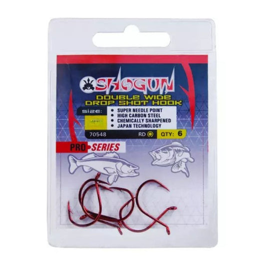 Shogun | Double Wide Drop Shot Hook | 6pk