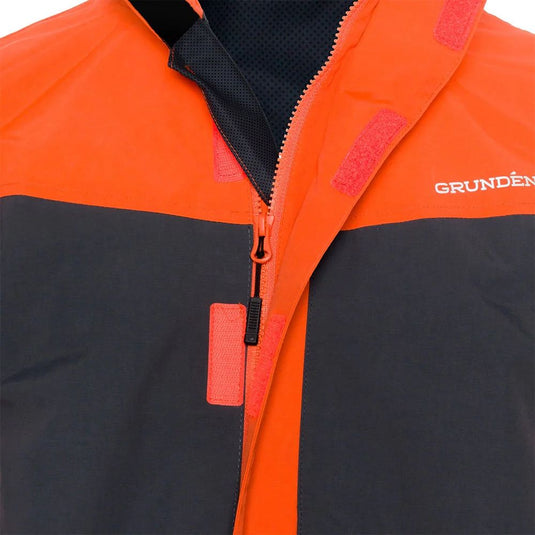 Grundens | Full Share Commercial Grade Shell Jacket | Orange/Grey