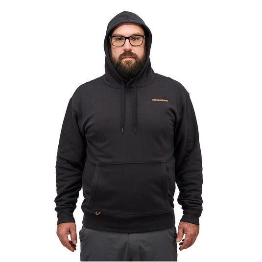 Grundens | Displacement DWR Hoodie Logo Anchor | Black