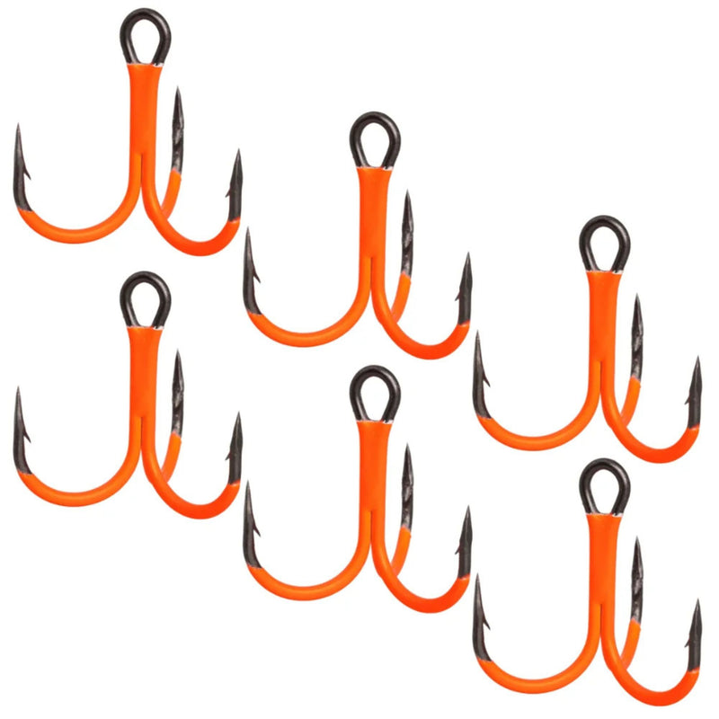 Load image into Gallery viewer, VMC | 1X Round Drill 4551 | UV Orange - Treble Hooks
