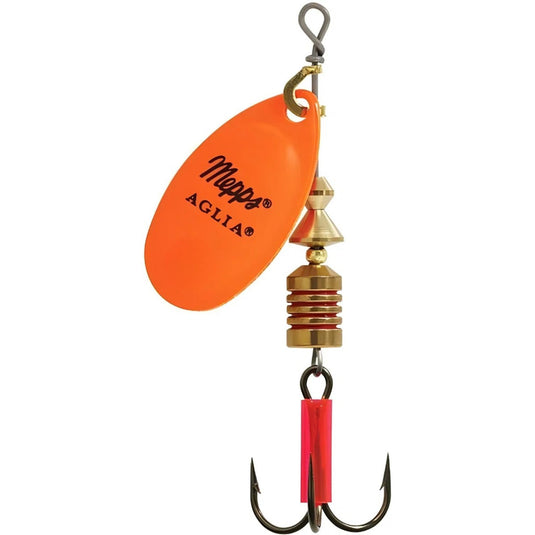 Mepps | Aglia Fluoro | Spinning Lure | Orange - Spinner Lures