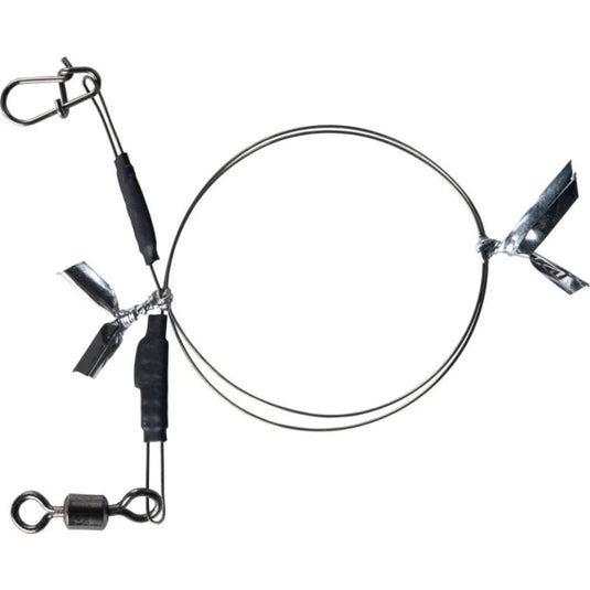 BKK | 7x7 Wire Leader Allround Duolock Snap | 25cm | 11kg | 2pcs - Predator Traces and Leaders