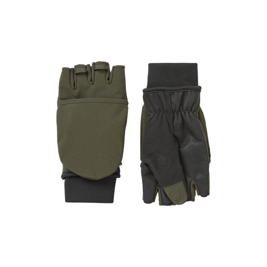 Sealskinz | Walpole Windproof Cold Weather Convertible Mitt | Olive Green / Black - Gloves