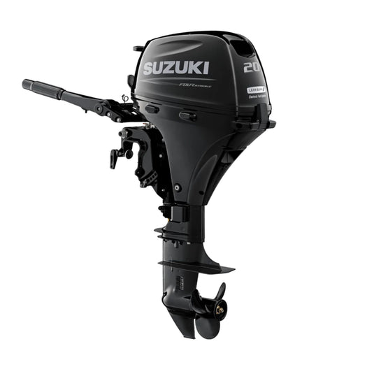Suzuki | DF20AES Outboard | 20HP Short Shaft | Electric Start Tiller Steer - Outboard Engines