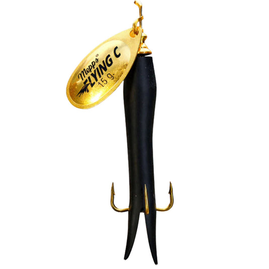 Mepps | Aglia Flying C | Gold / Black | Size3 | 10G - Spinner Lures
