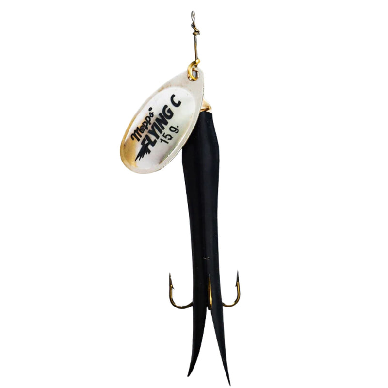 Load image into Gallery viewer, Mepps | Aglia Flying C | Silver / Black | Size3 | 10G - Spinner Lures
