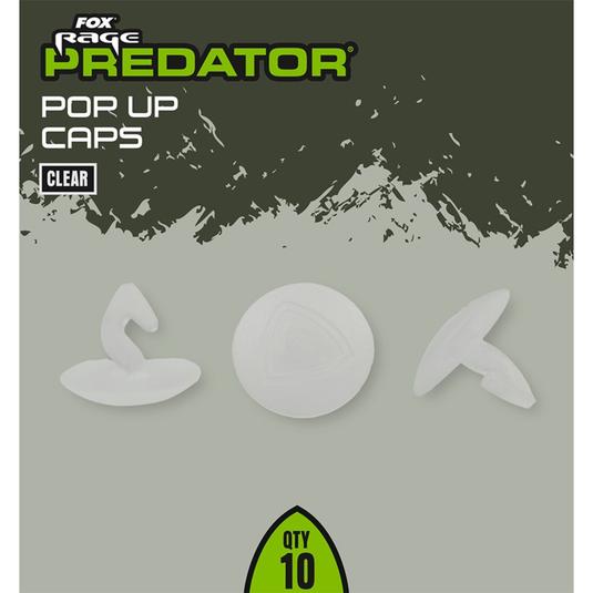 Fox Rage Predator | Pop Up Caps | Clear - Coarse Fishing Accessories
