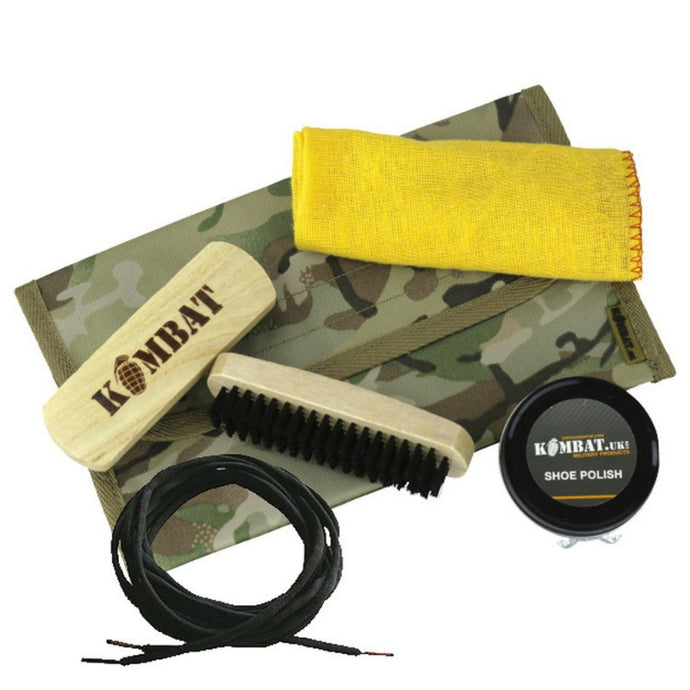 Kombat | Military Boot Care Kit | BTP With BLACK Polish/Laces