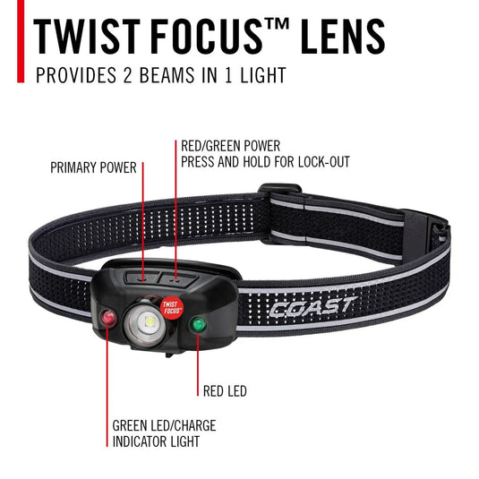 Coast | Pure Beam | Twist Focus™ FLX40R 800 Lumens 10H 4.0 OZ