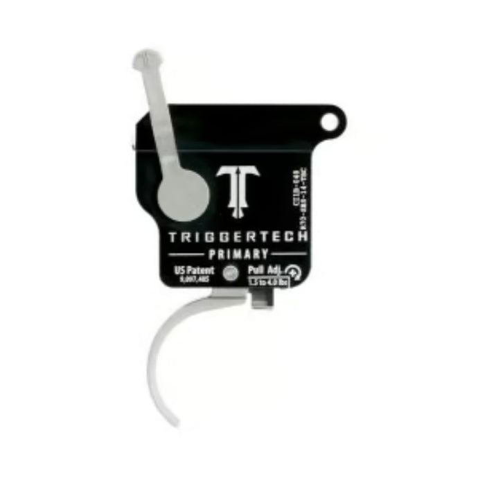 TriggerTech | Rem 700 Primary Curved Trigger Single Stage Stainless Steel/Black - Gun Accessories
