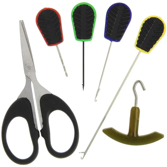 NGT | 6pc Soft Grip Tool Set | 4 Needles, Braid Scissors and Knot Puller