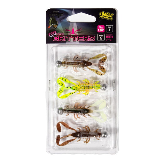 Fox Rage |  UV Micro Critter | 5cm x 4pcs Loaded 3g